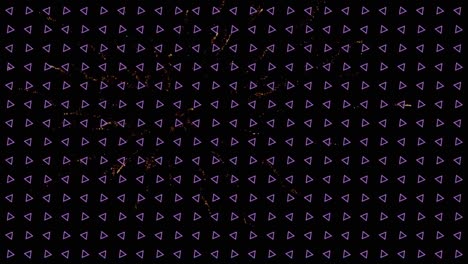 animación de formas sobre fuegos artificiales sobre fondo negro