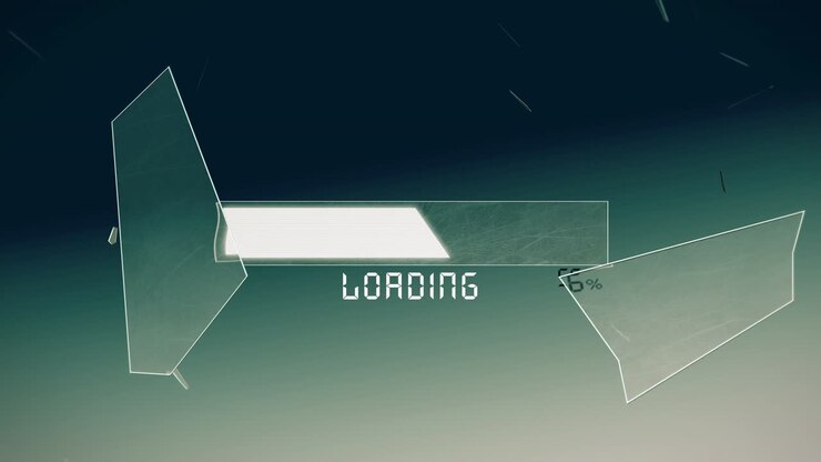Loading bar rises to 100% surrounded by broken glass