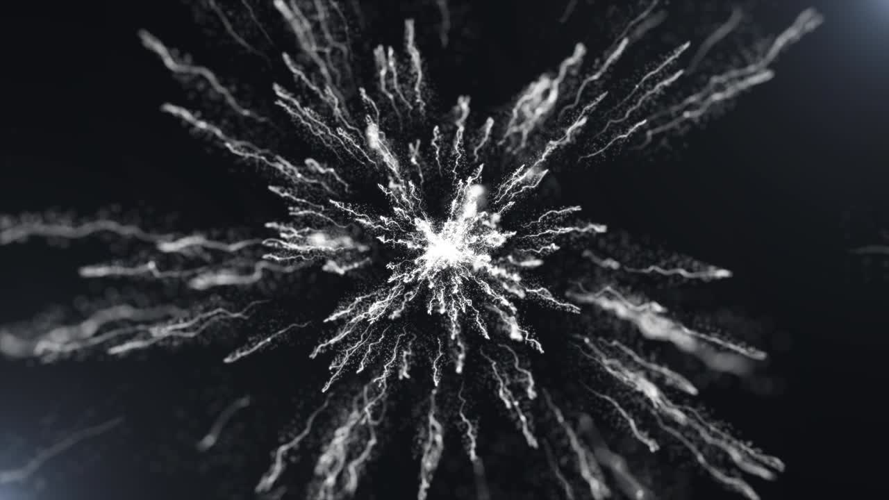 4k 추상 3d 라인 배경은 움직이는 입자의 애니메이션으로 무결 루프의 애니메이션 배경입니다.