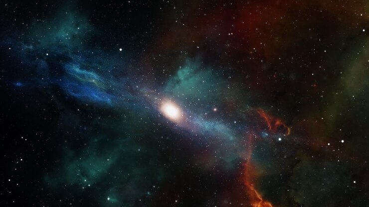 Space Journey In Starfield Nebula and galaxy