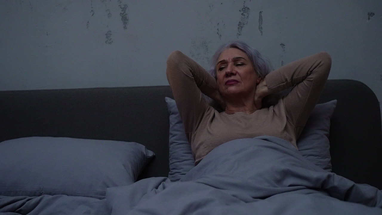 Woman trying to sleep