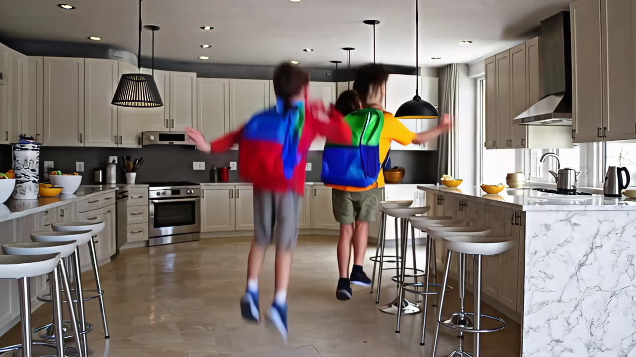 Abstract Design and Kids in Kitchen