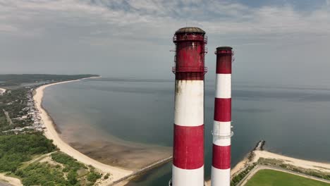 an aerial view of a large power generation facility on a sunny day with blue skies-2