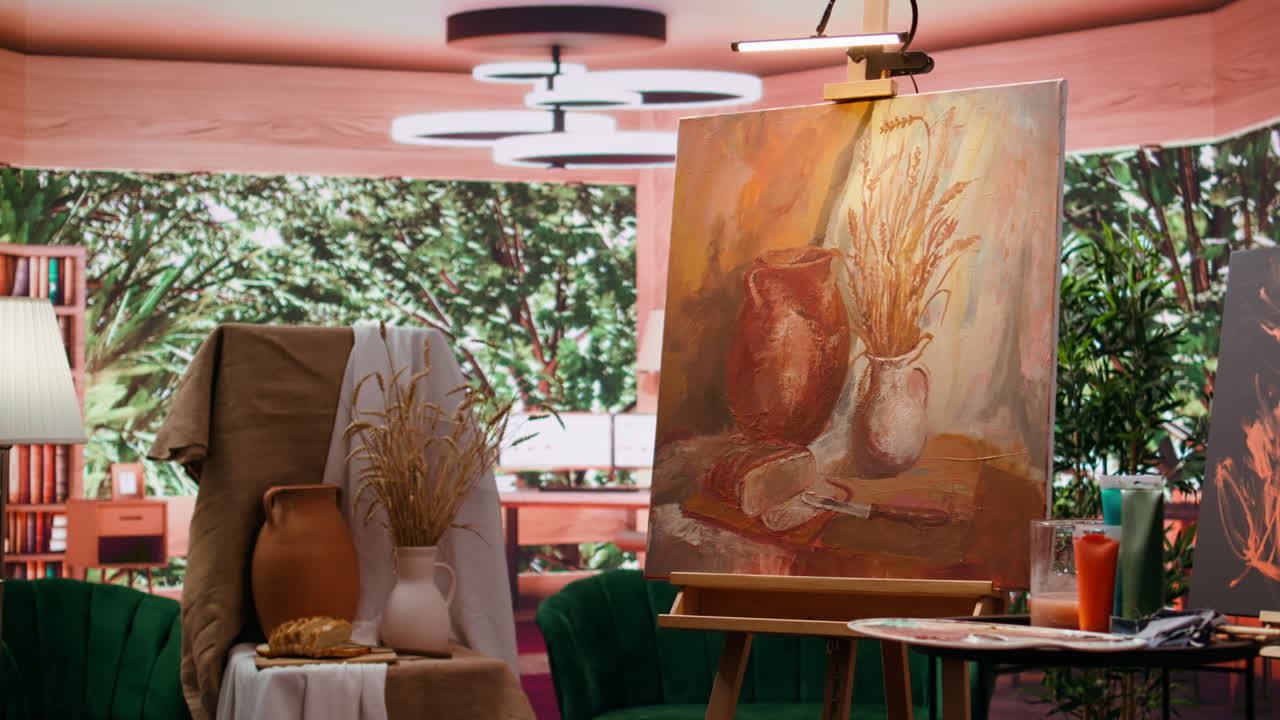 Still Life Painting in Artist's Studio