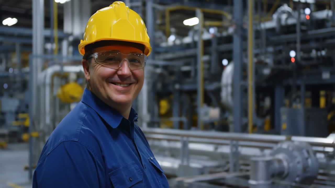 Operaio in ambiente industriale