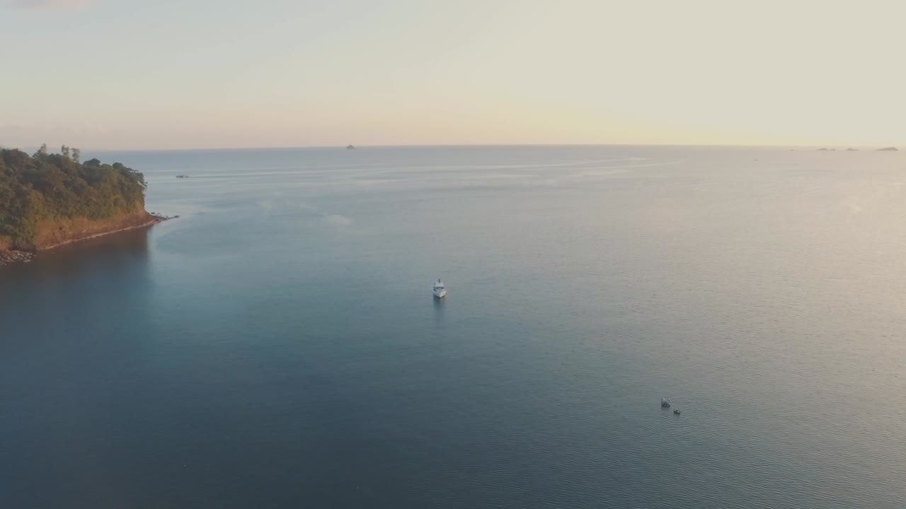 Drone shot of the yacht 02