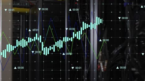 Animation-of-financial-data-processing-over-computer-servers