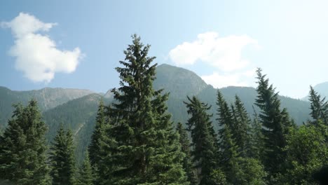 Blick-Aus-Dem-Beifahrerfenster-Auf-Die-Wunderschönen-Berge-Des-Banff-Nationalparks