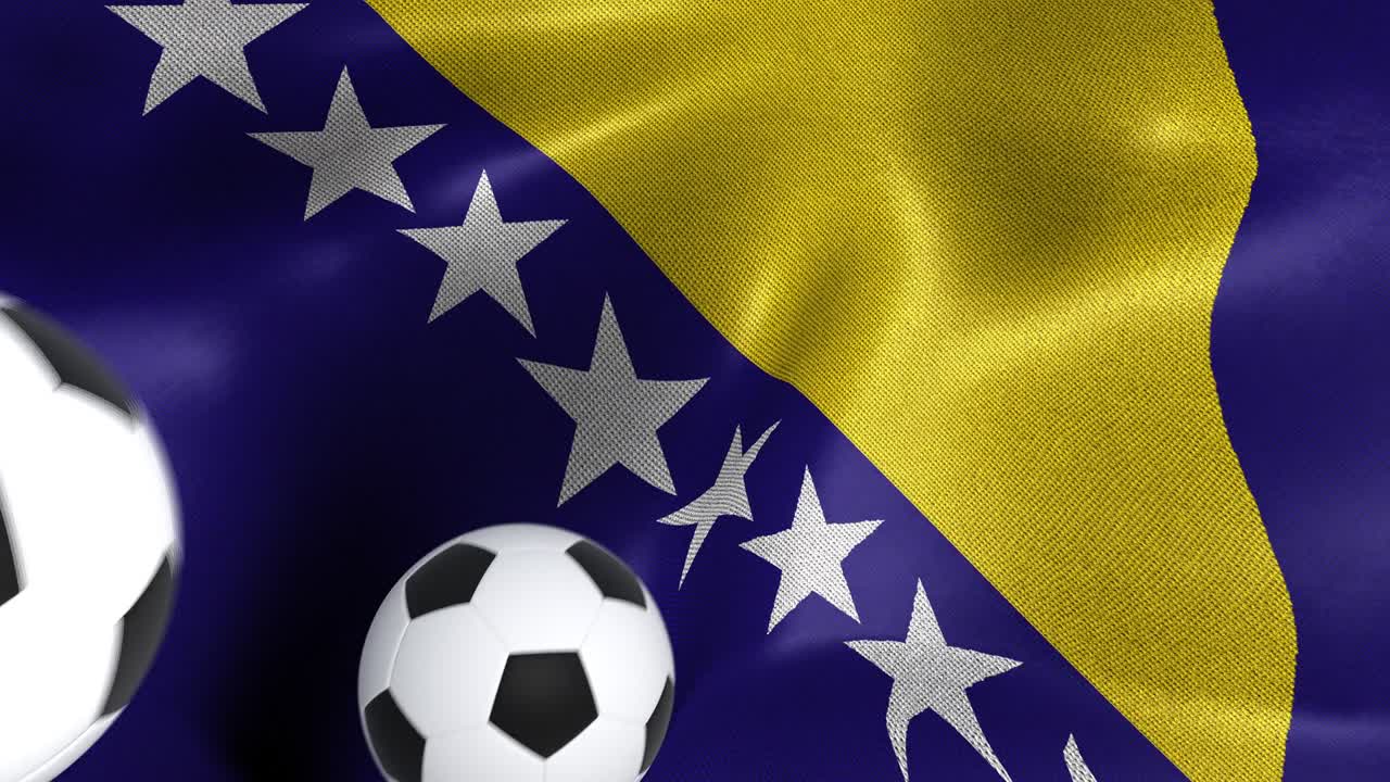 보스니아 헤르체고비나의 발과 축구공