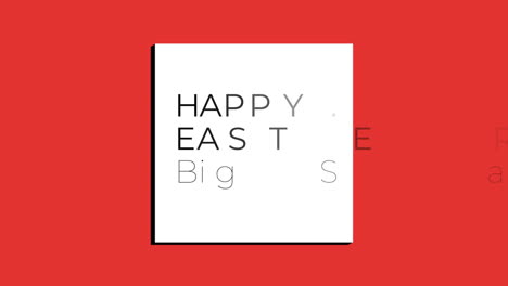 happy easter and big sale on red modern gradient