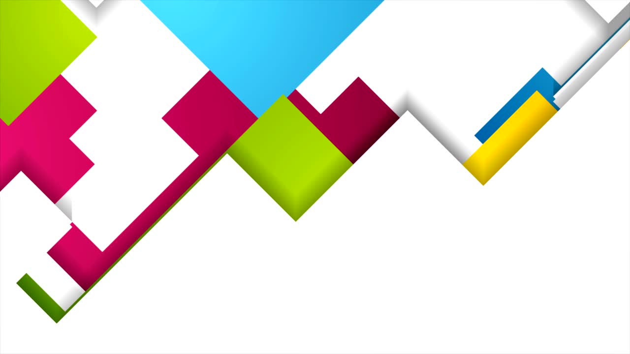 formas geométricas coloridas tecnología abstracta fondo de movimiento