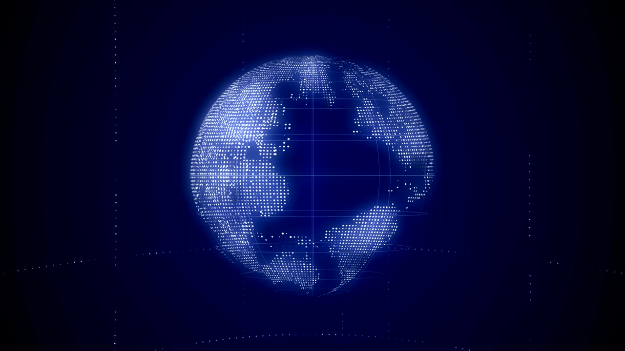 mapa del mundo global de la tecnología, tierra plana, icono del mapa del mundo del globo, fondo de renderización 3d