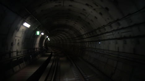 going through the underground tunnel