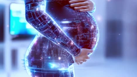 futuristic pregnancy hologram