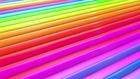las rayas multicolores del arco iris se mueven cíclicamente.