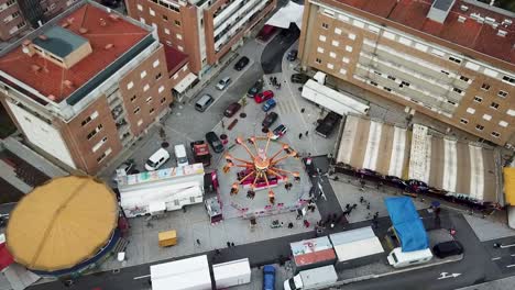 funfair diversion shot on drone