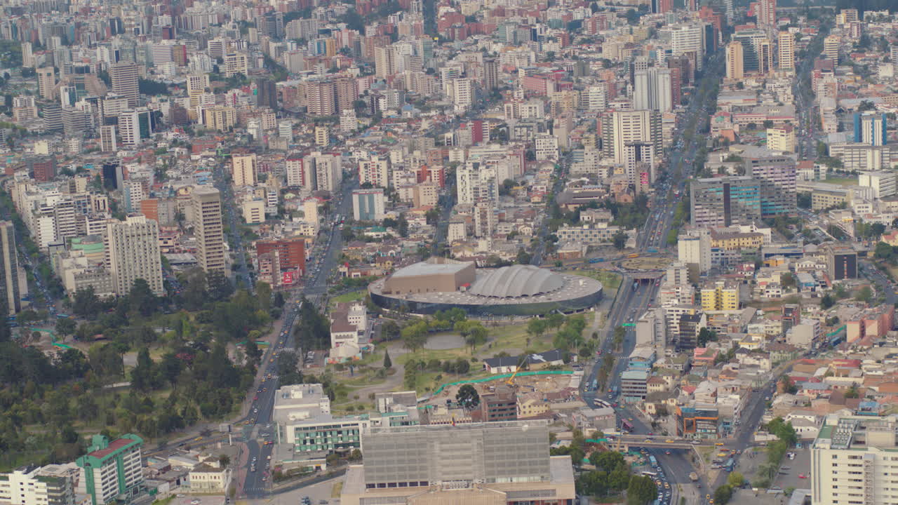 키토 도시 조감도. 에콰도르