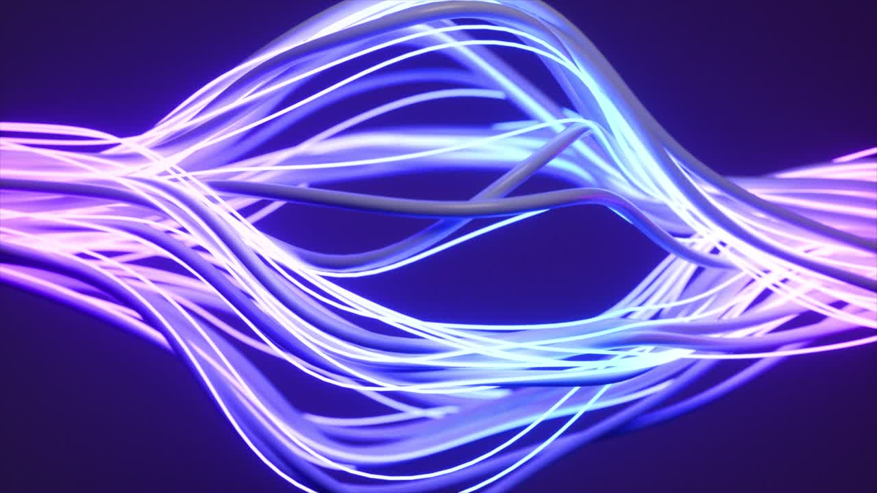 Abstract Glowing Neon Lines