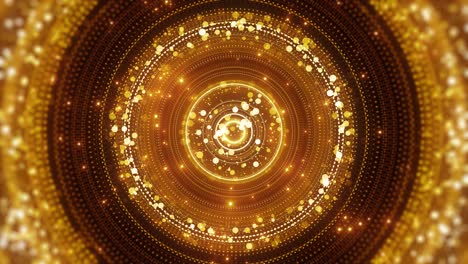 gold glitter radial particles