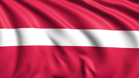 flag of latvia with fabric structure in the wind (loopable)