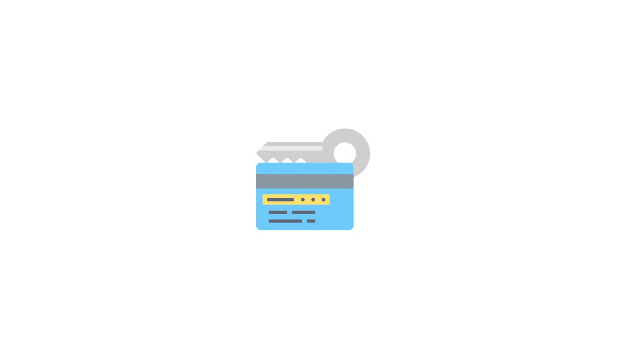 Animated Key and Credit Card for Online Security