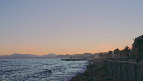 Clear-summery-sky-at-Málaga,-south-of-Spain