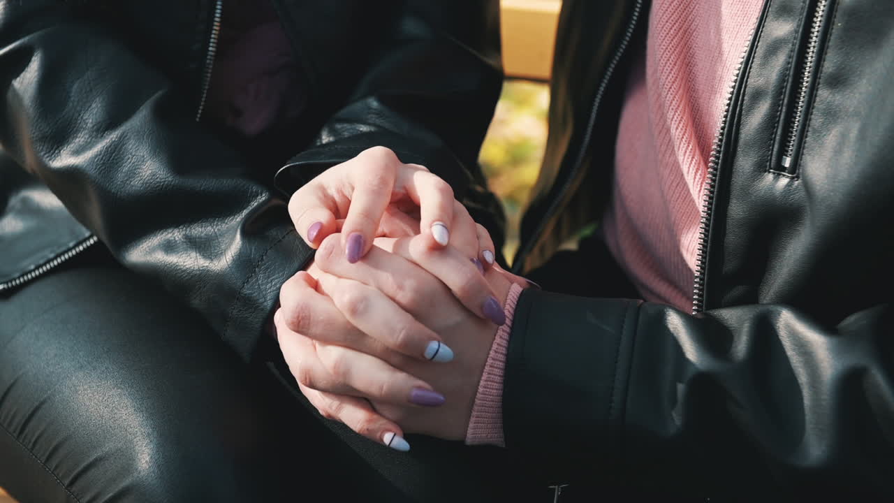 Romantic Couple Holding Hands