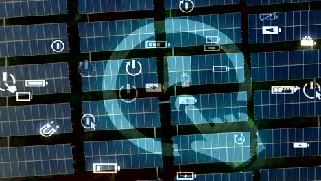 paneles solares con una superposición de gráficos futuristas en kenia