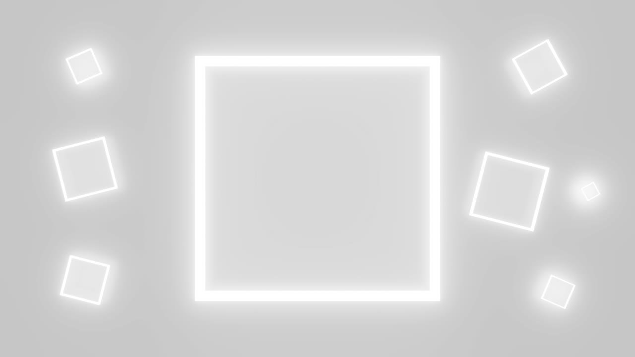 빛나는 네온 프레임 3d 애니메이션