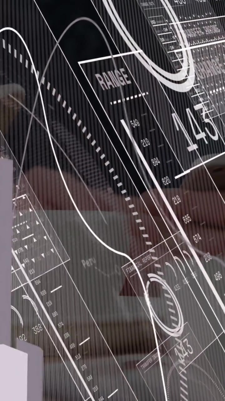 Vertical video: Woman tapping phone screen initiating tech-demo HUD overlay marking cream on spoon