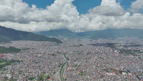 beautiful kathmandu city nepal under blue cloudy sky landscapes