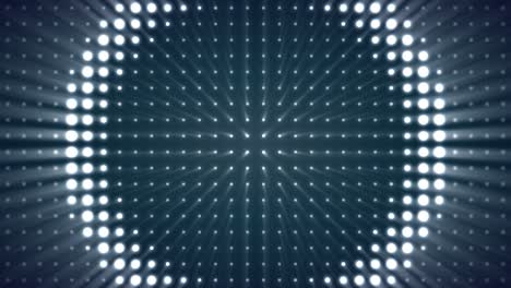 fondo de luz sin costuras. luces de bombilla de círculo fondo de animación de la habitación. reflectores brillantes que se encienden y apagan