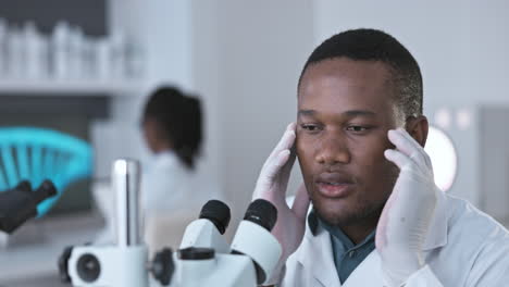 black man scientist, laboratory