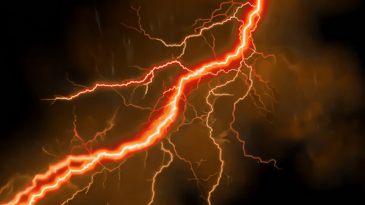 Vivid electric lightning bolt animated overlay, transparent 4K video, alpha channel, ProRes 4444