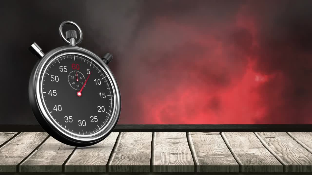 Stopwatch and clouds