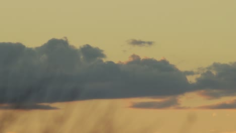 Birds-Flying-Across-Huge-Cloudscape-Orange-Teal-Sky-Sunset-Australia-Gippsland-Victoria-Maffra