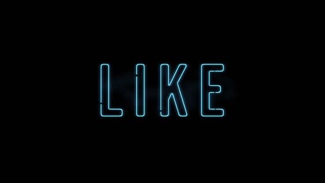 animation of flickering neon like text on black background