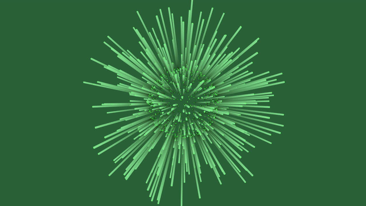 The image features a 3D visual of a green plant formed by intricate thin lines with leaves and stems