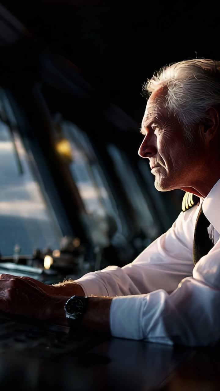 Un capitano esperto che solca le acque, dimostrando competenza e leadership sullo sfondo di un tramonto mozzafiato dal ponte di una nave.