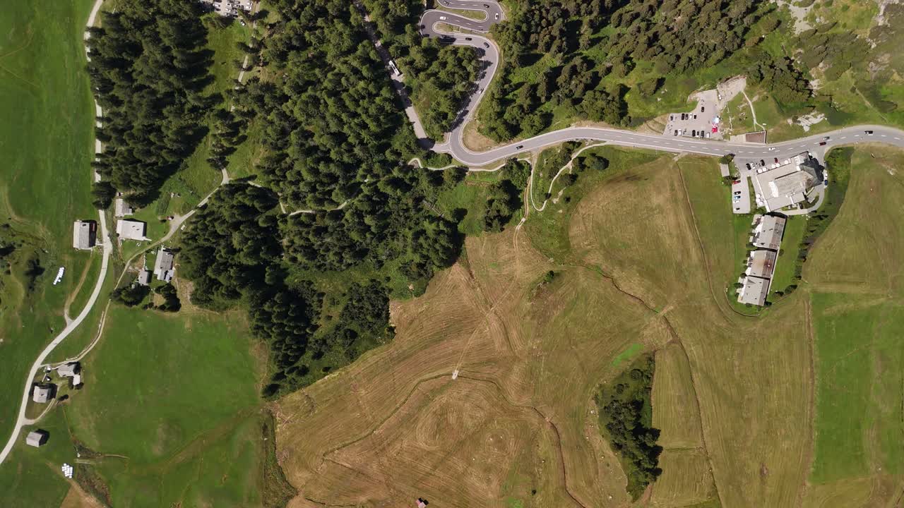 Maloja Pass high mountain pass Swiss Alps canton of Graubünden, aerial nature
