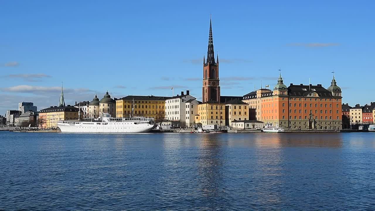 Panoramic view of Stockholm skyline in Sweden showcasing Scandinavian architecture, modern cityscape