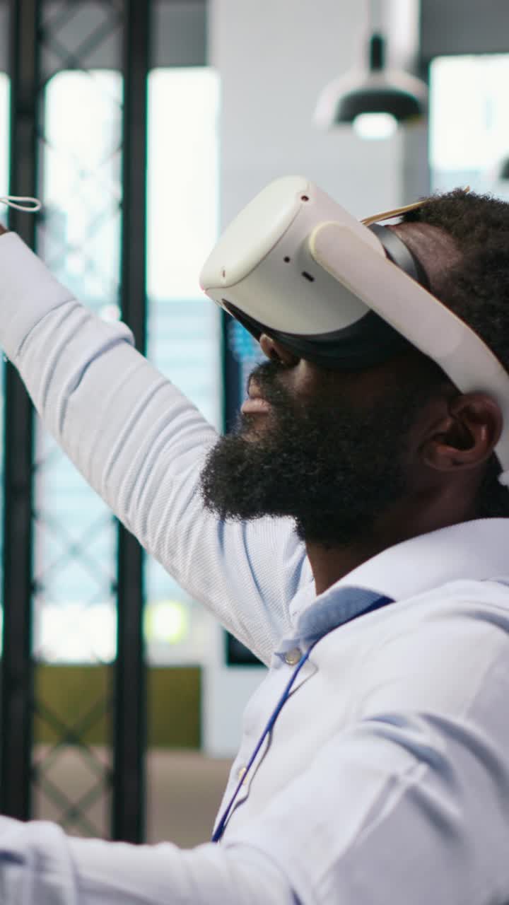 Vertical video Admin using virtual reality tech, automating repetitive tasks with AI