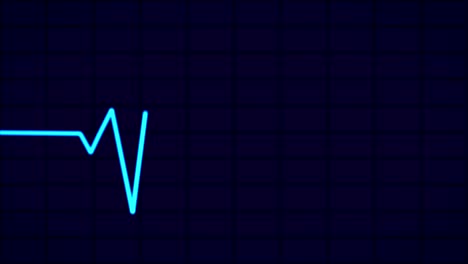 electrocardiogram (ekg or ecg) loop blue