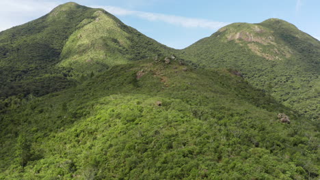 Action-shot-of-rainforest-mountains,-Brazil,-South-America