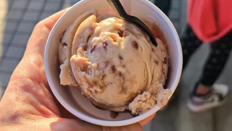 ice cream treat while on vacation or street snack