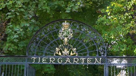 the entrance of schönbrunn "tiergarten" zoo in vienna, austria