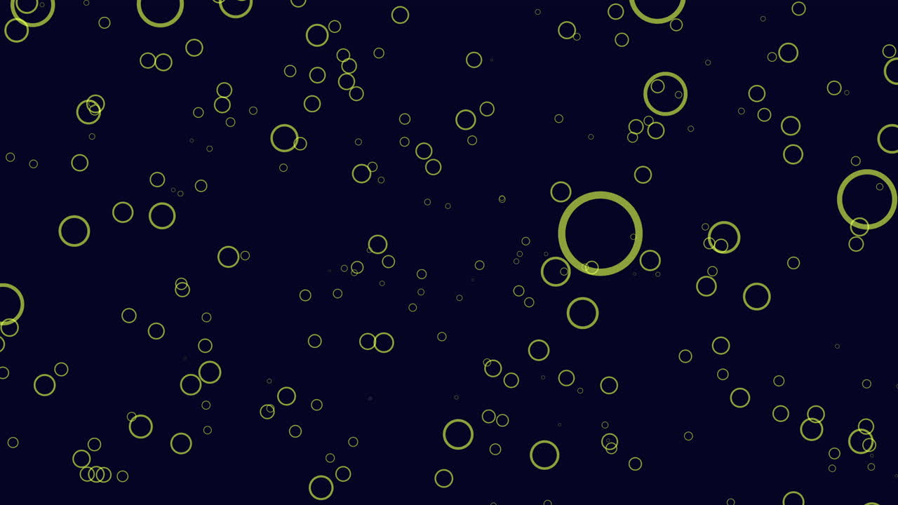 Abstract circles floating in air on dark background pattern