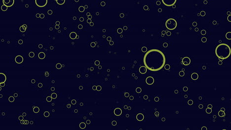 Abstract circles floating in air on dark background pattern