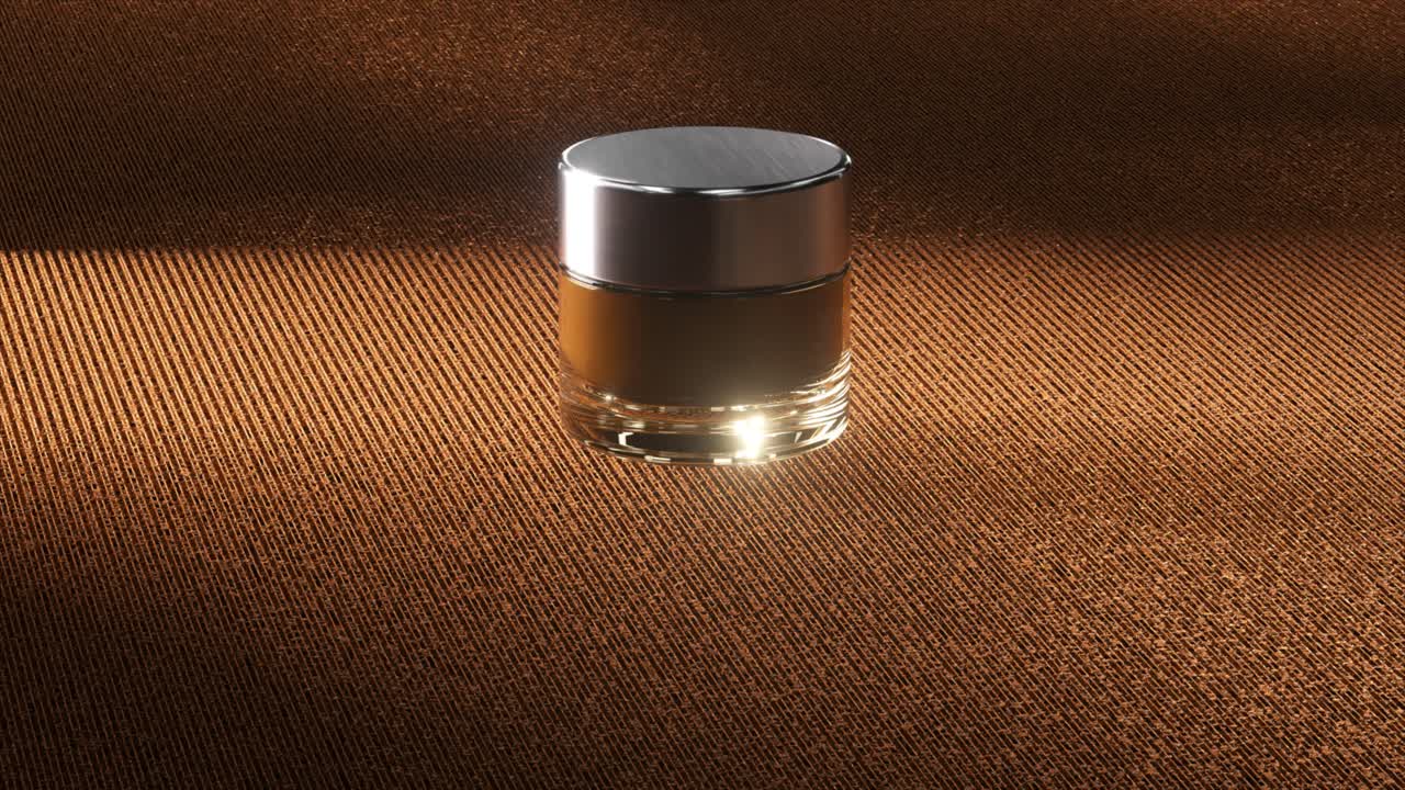 modelo de frasco de crema de bronce de lujo