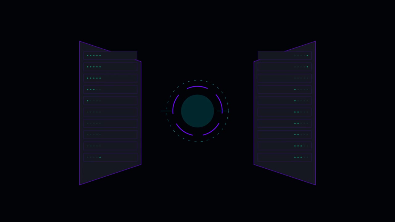 Interfaccia server dati digitale con hub di elaborazione centrale